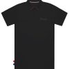 Ford Mustang Mens Black Cotton Polo Shirt