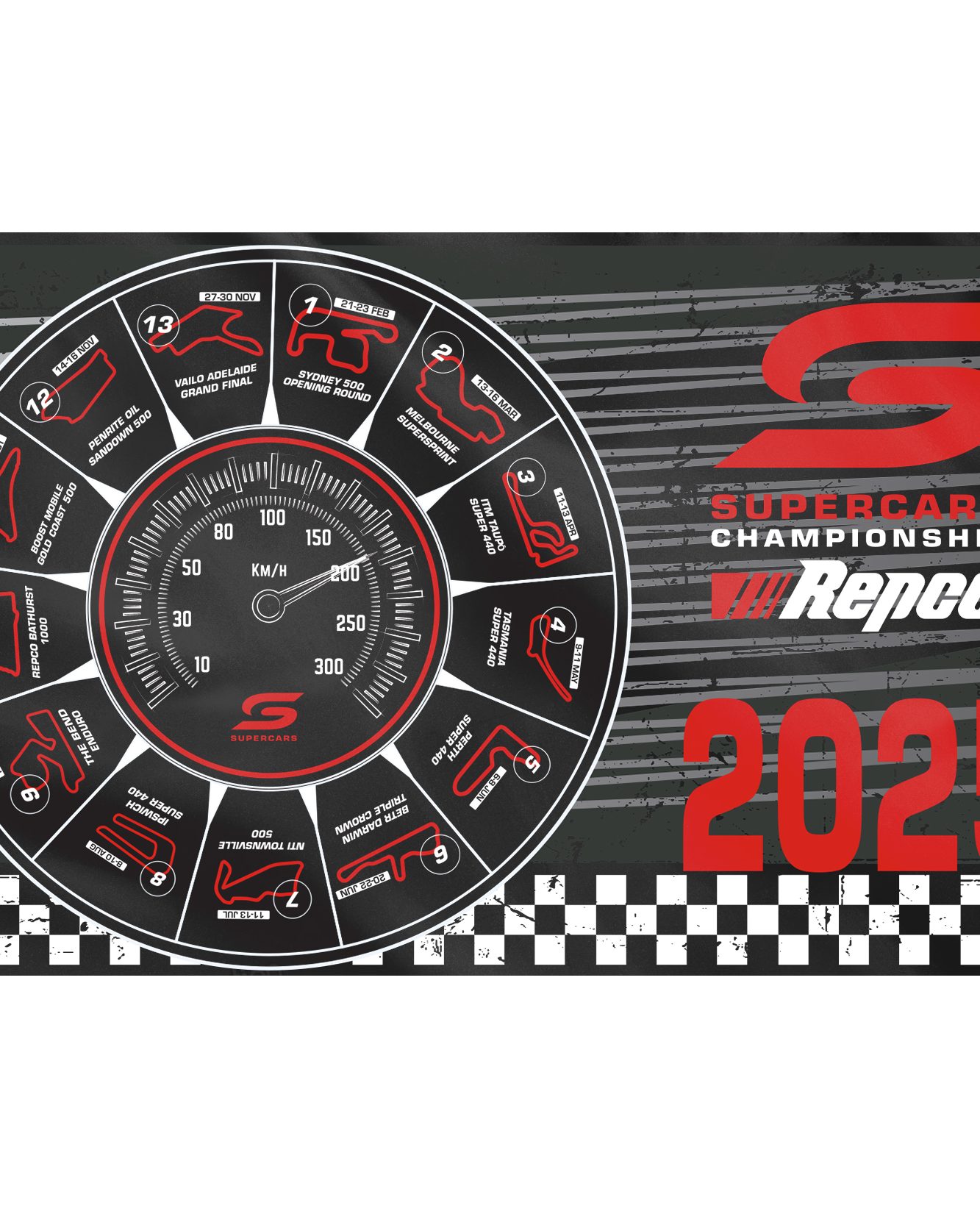 Supercars Lifestyle 2025 Flag