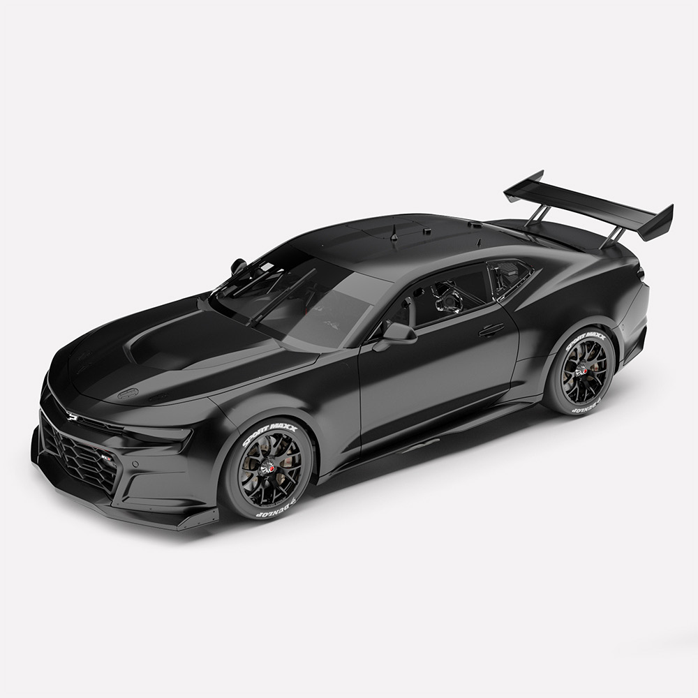 PRE ORDER: Chevrolet Camaro ZL1 Gen3 Supercar Plain Body Edition in Matte Black 1:18