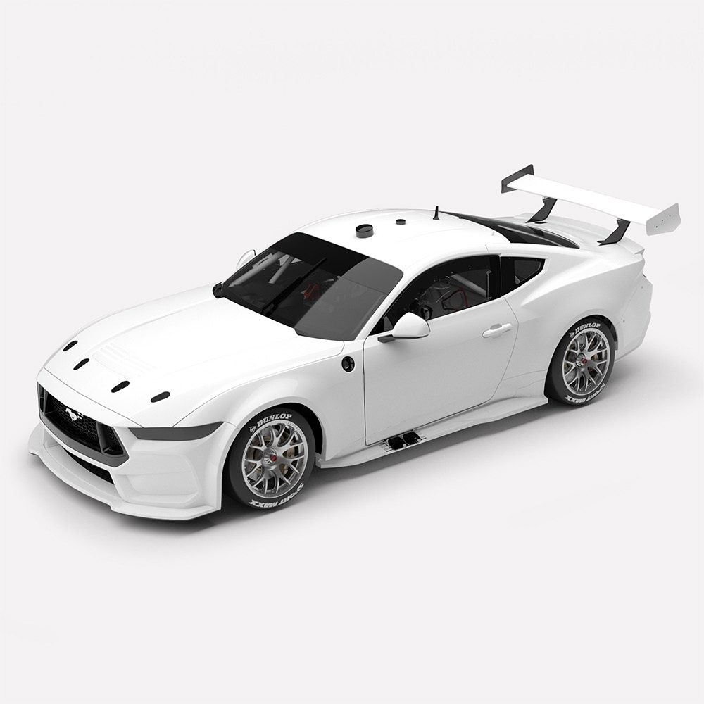 PRE ORDER: Ford Mustang GT Gen3 Supercar Plain Body Edition in Gloss White 1:18