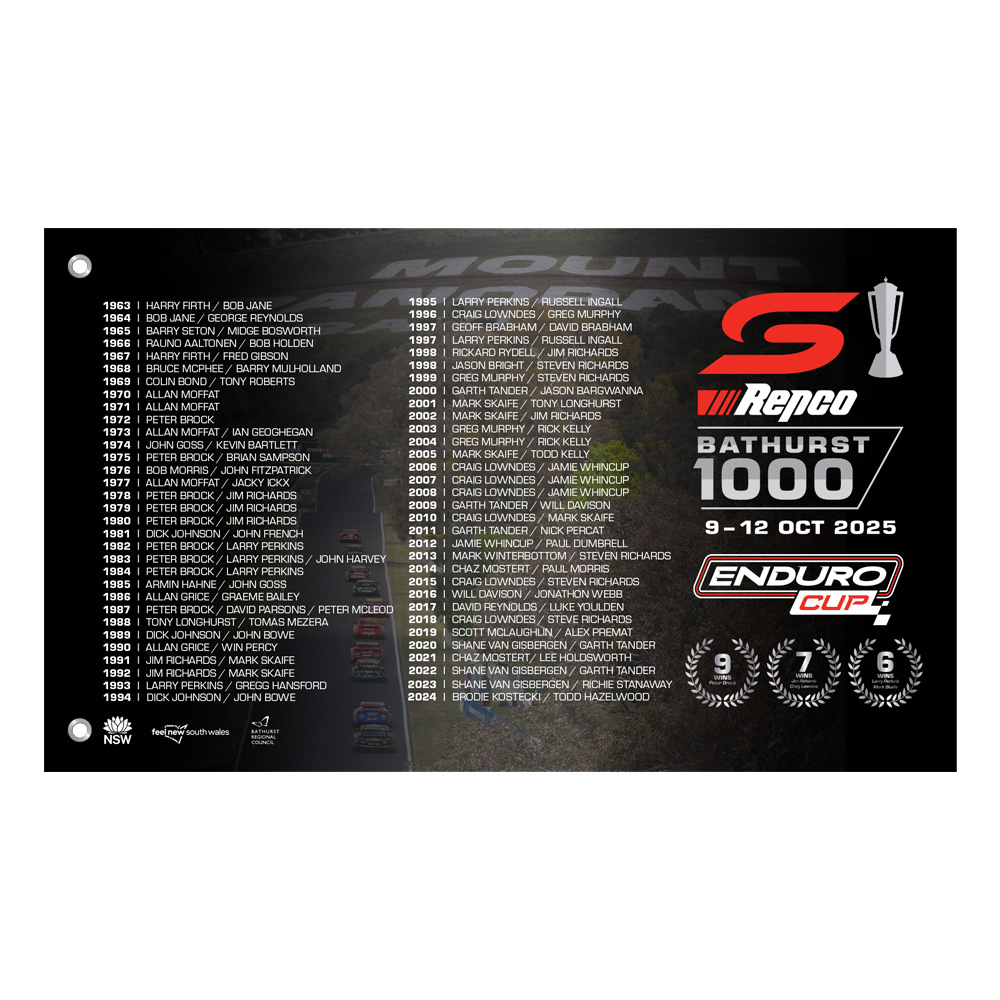 2025 Bathurst 1000 Winners Flag